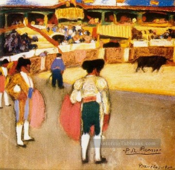  cour - Courses de taureaux Corrida 2 1900 Cubisme